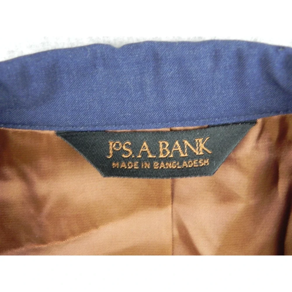 Jos A Bank Blazer Mens 43R Joseph Slim Fit Wool‎ 2-Button Suit Jacket Coat Blue